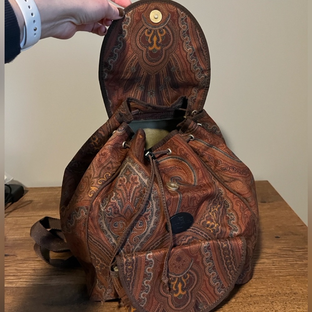 Etro Rust Paisley Backpack - Picture 7 of 8